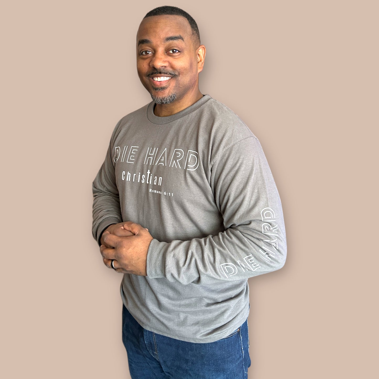 Die Hard Christian Long Sleeve T-shirt (Gray)